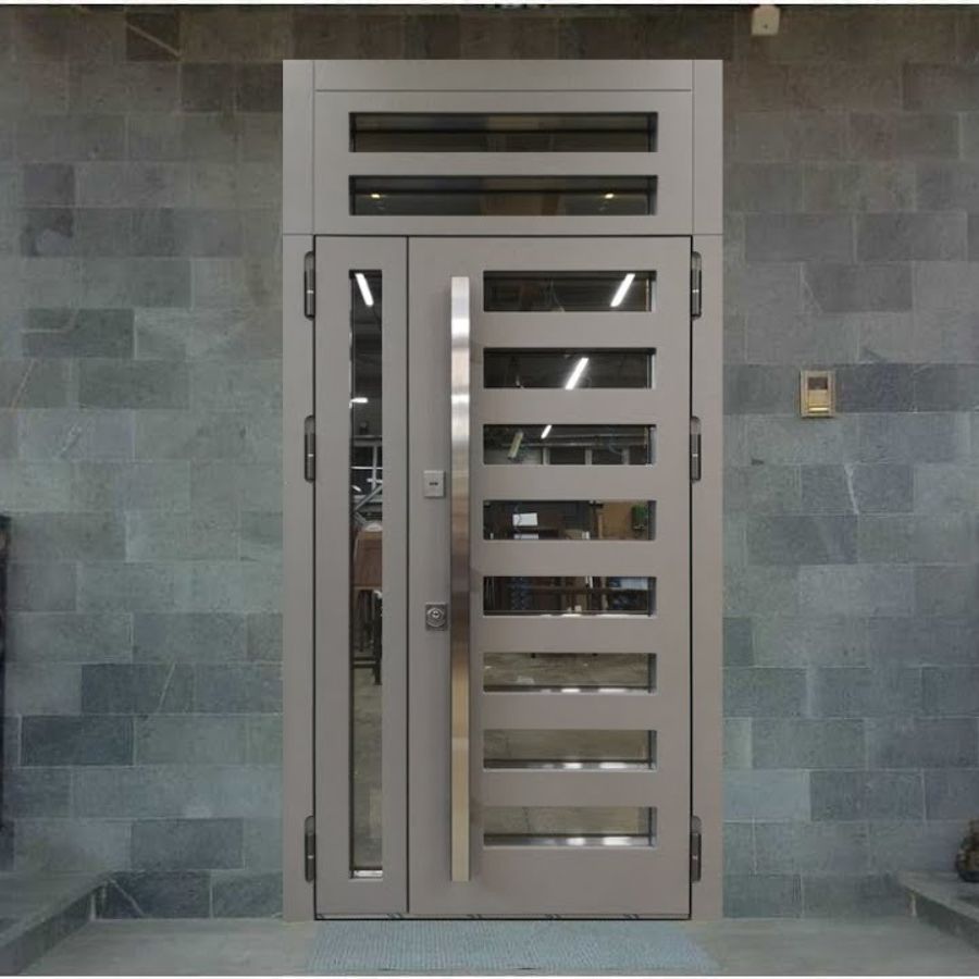 puerta de herreria moderna minimalista