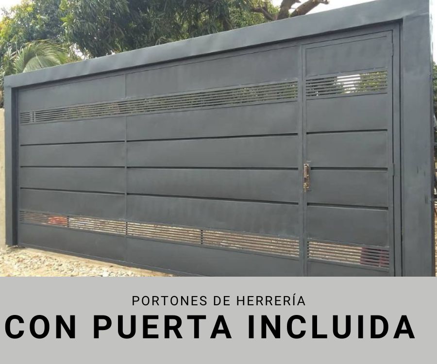 PORTONES DE HERRERIA CON PUERTA INCLUIDA
