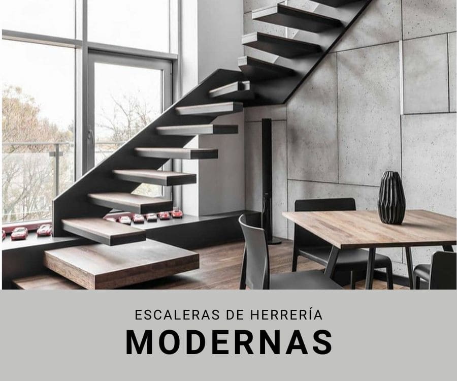 Escaleras de herrería modernas